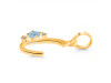 Aquamarine & White Topaz Alphabet C Pendant AQM-RDA-3.