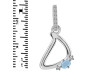 Aquamarine & White Topaz Alphabet D Pendant AQM-RDA-30.