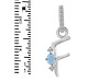 Aquamarine & White Topaz Alphabet F Pendant AQM-RDA-32.