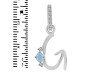 Aquamarine & White Topaz Alphabet G Pendant AQM-RDA-33.