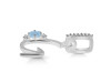 Aquamarine & White Topaz Alphabet G Pendant AQM-RDA-33.