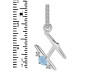 Aquamarine & White Topaz Alphabet H Pendant AQM-RDA-34.