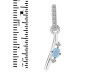 Aquamarine & White Topaz Alphabet I Pendant AQM-RDA-35.