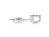 Aquamarine & White Topaz Alphabet I Pendant AQM-RDA-35.
