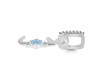 Aquamarine & White Topaz Alphabet J Pendant AQM-RDA-36.
