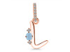 Aquamarine & White Topaz Alphabet L Pendant AQM-RDA-38.