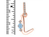 Aquamarine & White Topaz Alphabet L Pendant AQM-RDA-38.
