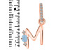 Aquamarine & White Topaz Alphabet M Pendant AQM-RDA-39.