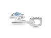 Aquamarine & White Topaz Alphabet M Pendant AQM-RDA-39.