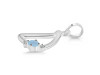 Aquamarine & White Topaz Alphabet D Pendant AQM-RDA-4.