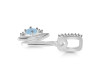 Aquamarine & White Topaz Alphabet N Pendant AQM-RDA-40.
