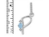 Aquamarine & White Topaz Alphabet P Pendant AQM-RDA-42.