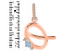 Aquamarine & White Topaz Alphabet Q Pendant AQM-RDA-43.