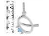 Aquamarine & White Topaz Alphabet Q Pendant AQM-RDA-43.
