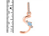 Aquamarine & White Topaz Alphabet S Pendant AQM-RDA-45.