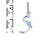 Aquamarine & White Topaz Alphabet S Pendant AQM-RDA-45.