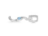 Aquamarine & White Topaz Alphabet S Pendant AQM-RDA-45.