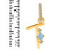 Aquamarine & White Topaz Alphabet T Pendant AQM-RDA-46.