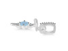 Aquamarine & White Topaz Alphabet T Pendant AQM-RDA-46.