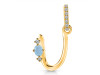 Aquamarine & White Topaz Alphabet U Pendant AQM-RDA-47.