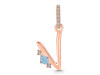 Aquamarine & White Topaz Alphabet V Pendant AQM-RDA-48.