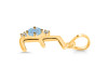 Aquamarine & White Topaz Alphabet E Pendant AQM-RDA-5.