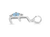 Aquamarine & White Topaz Alphabet E Pendant AQM-RDA-5.