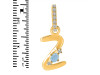 Aquamarine & White Topaz Alphabet Z Pendant AQM-RDA-52.