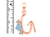 Aquamarine & White Topaz Alphabet G Pendant AQM-RDA-59.