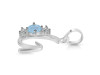 Aquamarine & White Topaz Alphabet G Pendant AQM-RDA-59.
