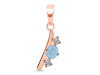 Aquamarine & White Topaz Alphabet I Pendant AQM-RDA-61.