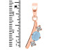 Aquamarine & White Topaz Alphabet I Pendant AQM-RDA-61.