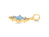 Aquamarine & White Topaz Alphabet I Pendant AQM-RDA-61.