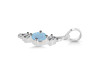 Aquamarine & White Topaz Alphabet I Pendant AQM-RDA-61.