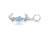 Aquamarine & White Topaz Alphabet J Pendant AQM-RDA-62.