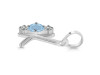 Aquamarine & White Topaz Alphabet K Pendant AQM-RDA-63.