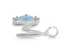 Aquamarine & White Topaz Alphabet M Pendant AQM-RDA-65.