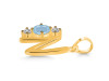 Aquamarine & White Topaz Alphabet N Pendant AQM-RDA-66.