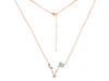 Pisces Zodiac Star Constellation Aquamarine & White Topaz Necklace AQM-RDN-387.