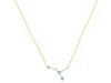cancer Zodiac Star Constellation Aquamarine & White Topaz Necklace AQM-RDN-486.