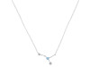 cancer Zodiac Star Constellation Aquamarine & White Topaz Necklace AQM-RDN-486.