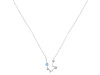 Aquarius Zodiac Star Constellation Aquamarine & White Topaz Necklace AQM-RDN-487.