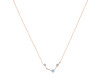 Aries Zodiac Star Constellation Aquamarine & White Topaz Necklace AQM-RDN-488.