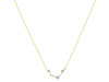 Aries Zodiac Star Constellation Aquamarine & White Topaz Necklace AQM-RDN-488.