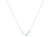 Aries Zodiac Star Constellation Aquamarine & White Topaz Necklace AQM-RDN-488.