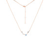 Aries Zodiac Star Constellation Aquamarine & White Topaz Necklace AQM-RDN-488.