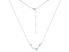 Aries Zodiac Star Constellation Aquamarine & White Topaz Necklace AQM-RDN-488.
