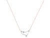Capricorn Zodiac Star Constellation Aquamarine & White Topaz Necklace AQM-RDN-489.