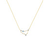 Capricorn Zodiac Star Constellation Aquamarine & White Topaz Necklace AQM-RDN-489.