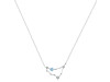 Capricorn Zodiac Star Constellation Aquamarine & White Topaz Necklace AQM-RDN-489.